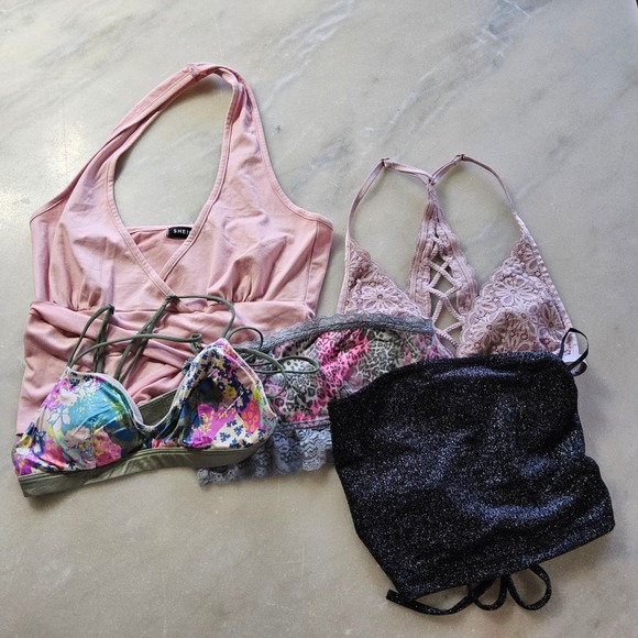 PINK Victoria's Secret Tops - Shein Victoria's Secret PINK XS Crop Top Bralette Bundle